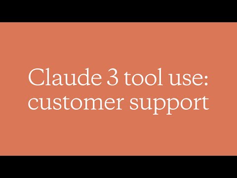 Claude 3 tool use: customer support