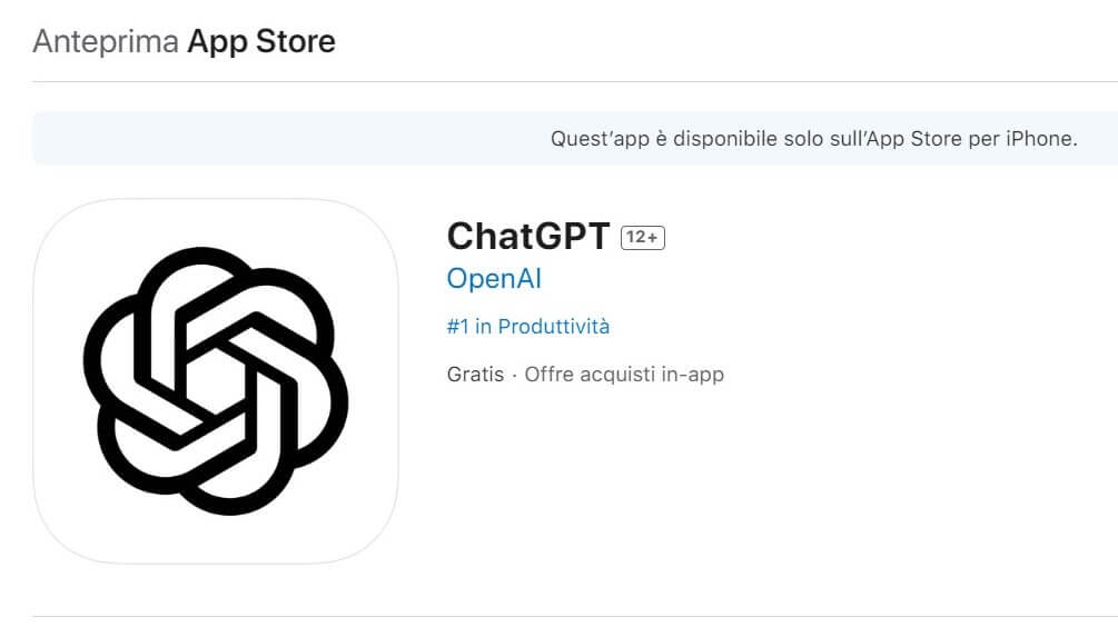 ChatGPT: l'app per iPhone disponibile in Italia - AI4Business